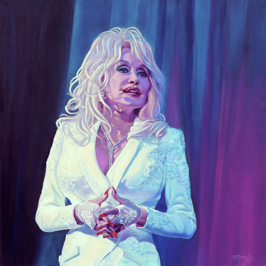 Little Sparrow - Dolly Parton Painting by Maria Modopoulos