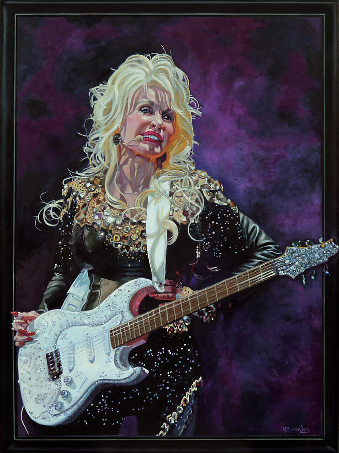 Dolly Parton Painting - Whyd You Come In Here Lookin Like That - Dolly Parton by Maria Modopoulos