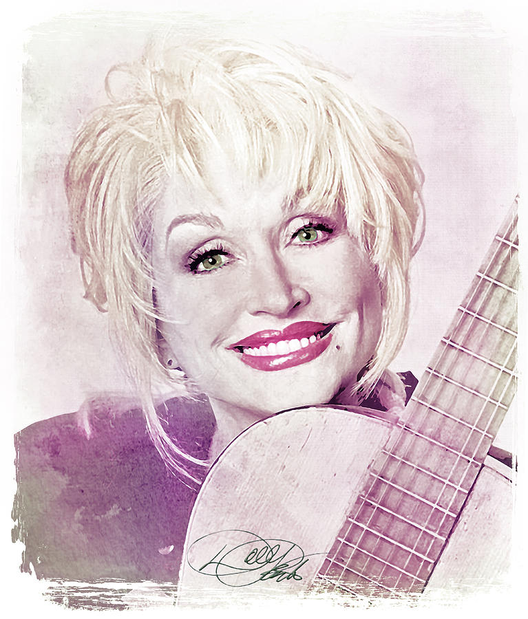 Dolly Parton Digital Art by Mal Bray