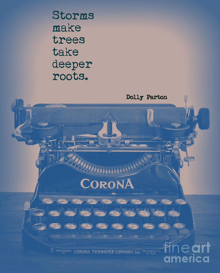 Dolly Parton Digital Art - Dolly Parton Quote Typewriter by David Hinds