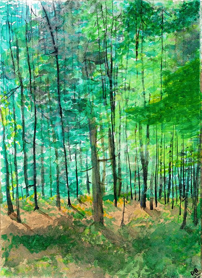 Dolly Sods Trees Painting by David Bartsch