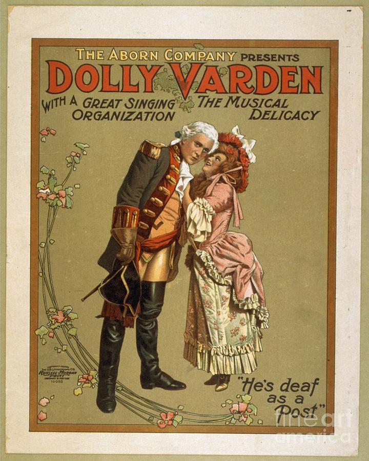 Dolly Varden vintage theatre brochure Painting by Vintage Collectables