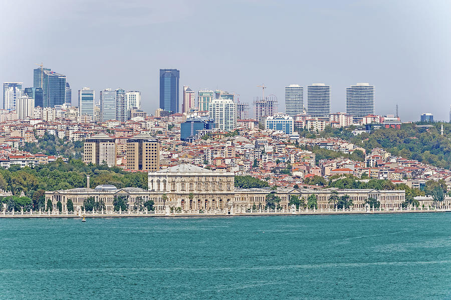 Dolmabahce palace, view from Bosphorus in Istanbul, Turkey Photograph by Marek Poplawski