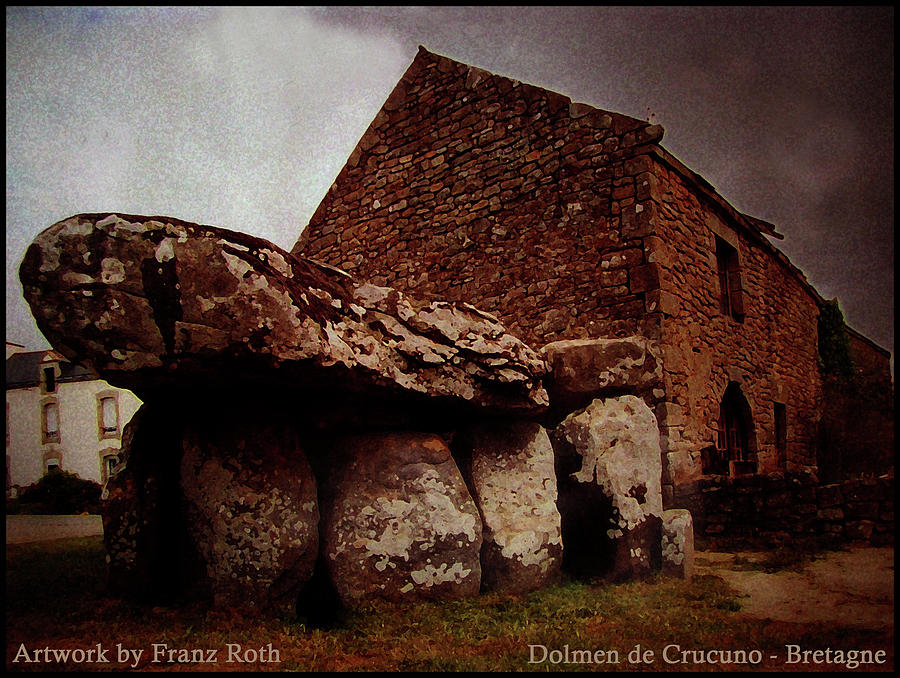 Bretagne Digital Art - Dolmen de Crucuno by Franz Roth