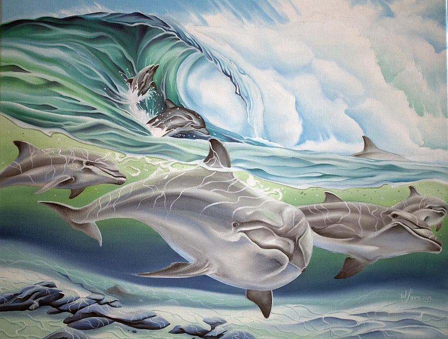 Dolphin 2 Painting by William Love