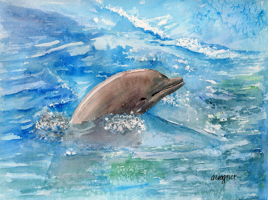Dolphin  Painting by Arline Wagner