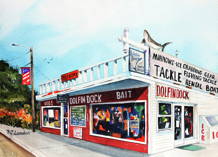 Dolphin Dock I Painting by Phyllis London