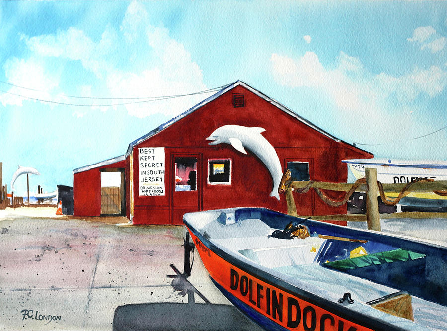Dolphin Dock II Painting by Phyllis London