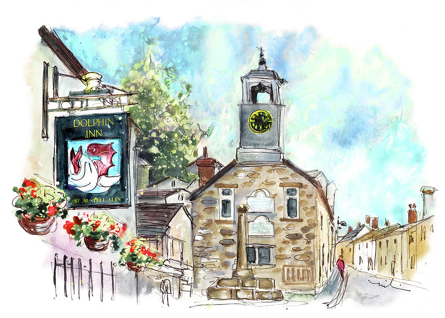 Dolphin Inn In Grampound Painting by Miki De Goodaboom