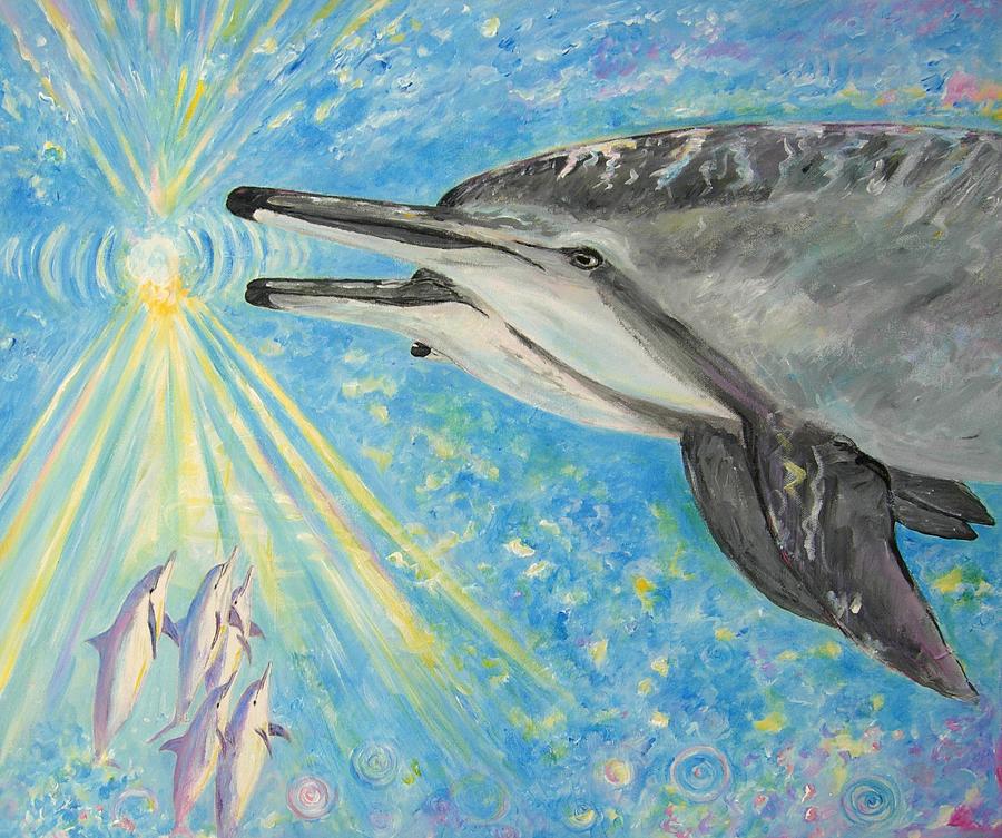 Pele Painting - Dolphin power by Tamara Tavernier