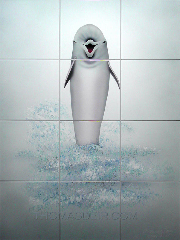 Dolphin Ceramic Art - Dolphin Tonic by Thomas Deir