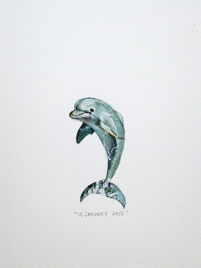 Dolphin Painting - Dolphin by Venie Tee