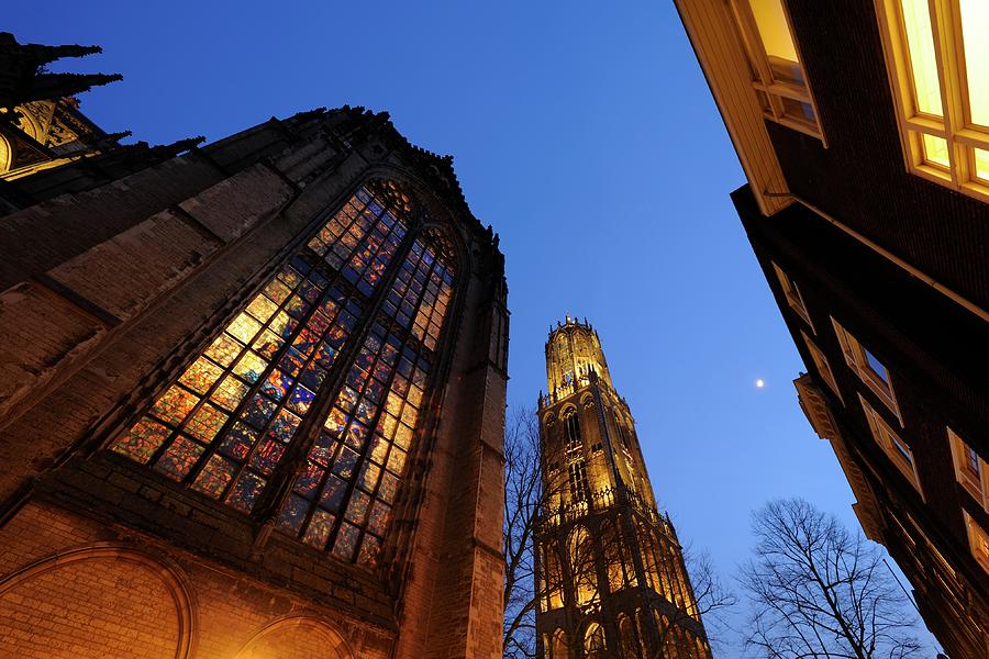 Dom Church and Dom Tower at dusk in Utrecht 291 Photograph by Merijn Van der Vliet
