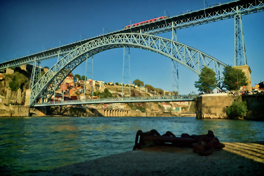 Porto Photograph - Dom Luis double deck bridge in Portugal.  by Sven Brogren