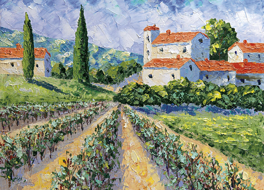 Domaine de Beaumet Provence Painting by Frederic Payet