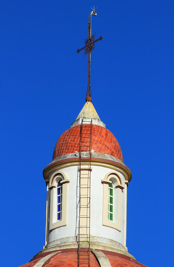 Dome and Cross on a Church Photograph by Robert Hamm