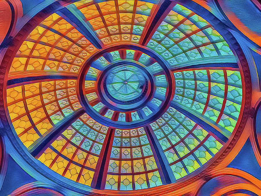 Dome Of Colors Mixed Media by Jonathan Nguyen