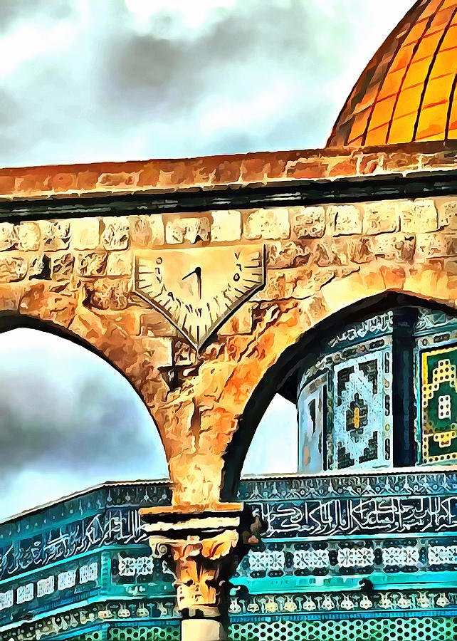 Dome of the Rock Clock Photograph by Munir Alawi