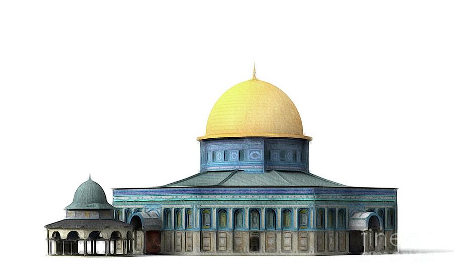 Architecture Painting - Dome of the Rock, Jerusalem by Esoterica Art Agency