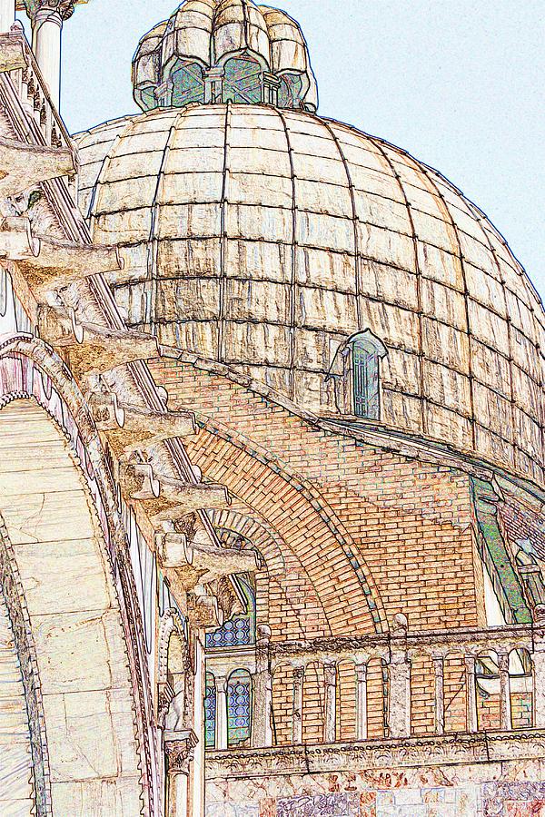 Venice Photograph - Dome on St. Marks in Venice by Michael Henderson