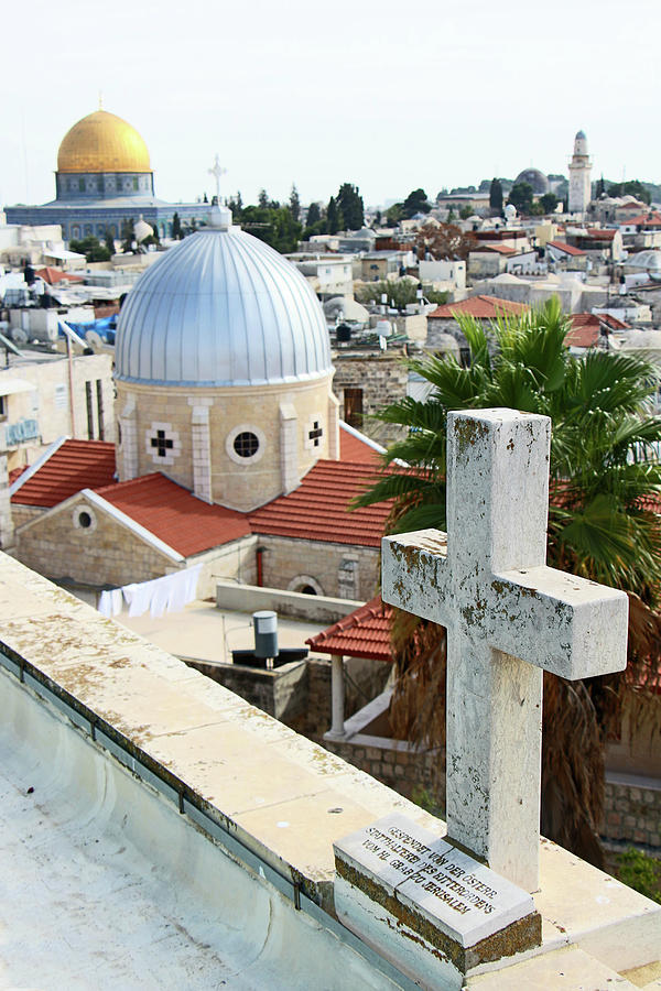 Domes and Cross Photograph by Munir Alawi