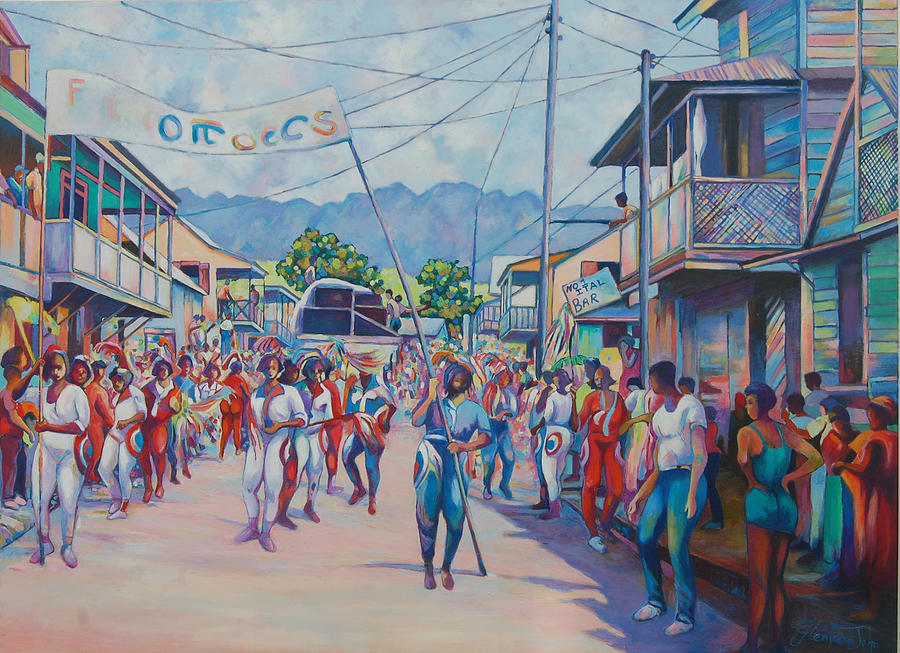 Dominica Carnival Painting by Glenford John