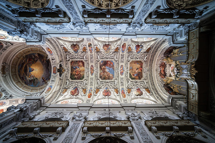Dominican Church Barrel Vault Ceiling in Vienna Photograph by Artur Bogacki