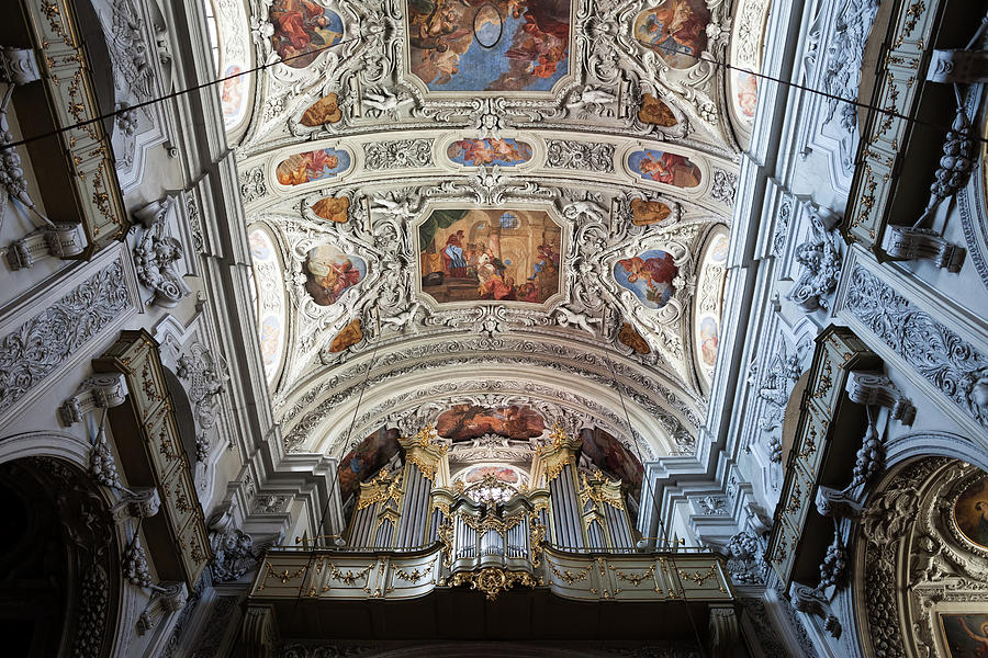 Dominican Church Organ and Vault in Vienna Photograph by Artur Bogacki