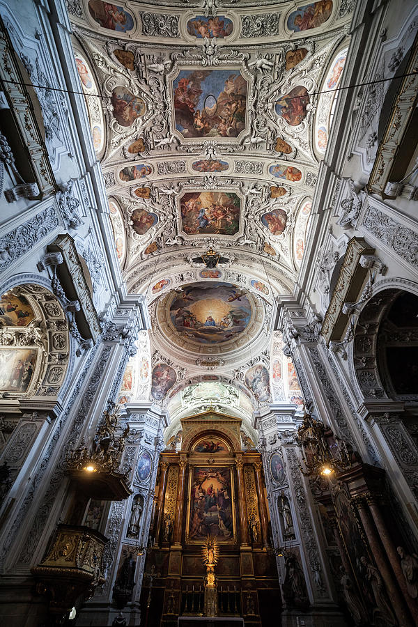 Dominican Church Vault and Dome in Vienna Photograph by Artur Bogacki