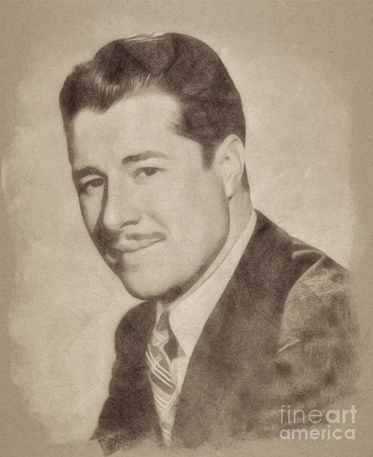 Don Ameche, Vintage Actor By John Springfield Drawing