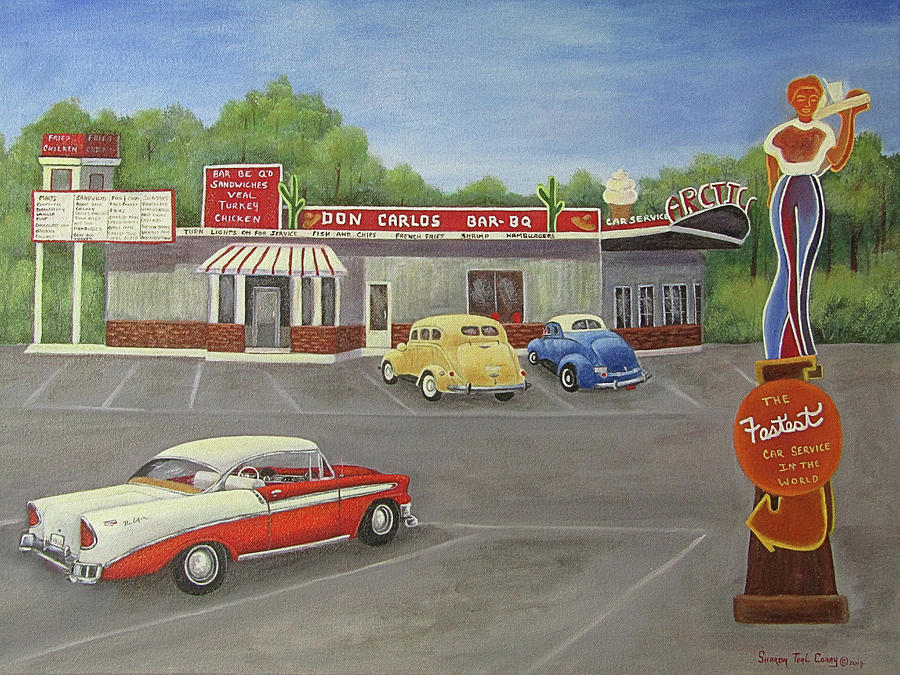 Don Carlos Drive Inn Painting by Sharon Coray - Fine Art America