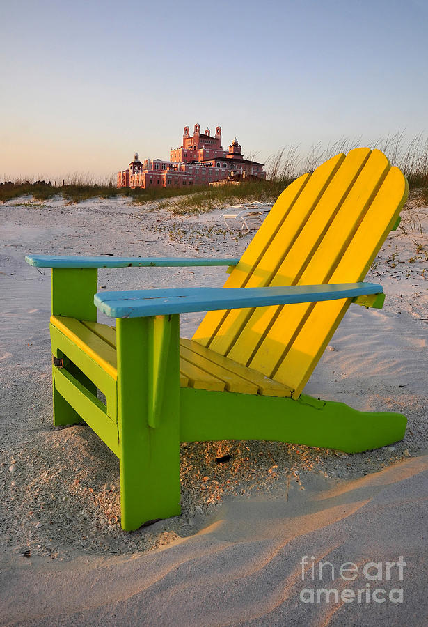 Don Cesar and beach chair Photograph by David Lee Thompson