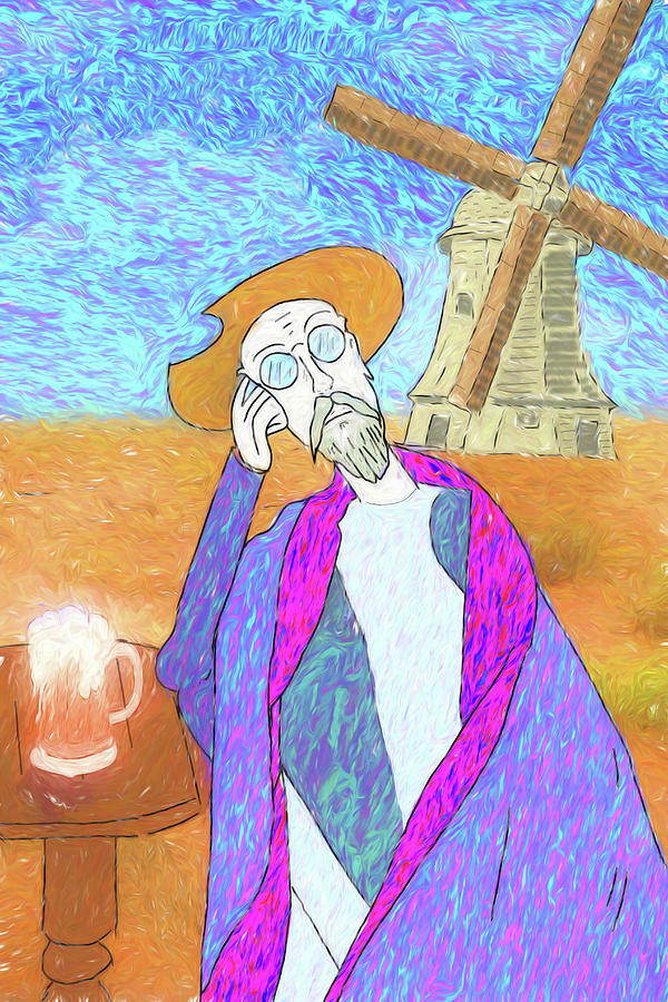 Don Quixote Dreams of Vincent Van Gogh or vice versa Digital Art by John Haldane