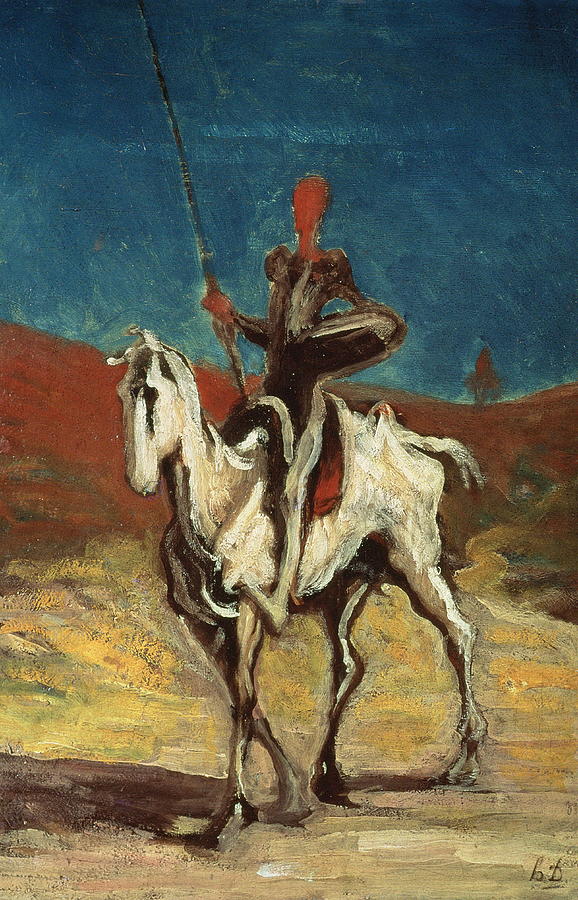Knight Painting - Don Quixote by Honore Daumier
