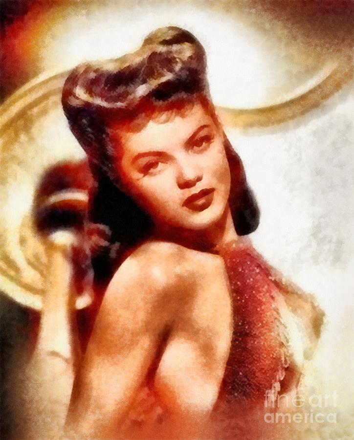 Hollywood Painting - Dona Drake, Vintage Hollywood Actress by Esoterica Art Agency
