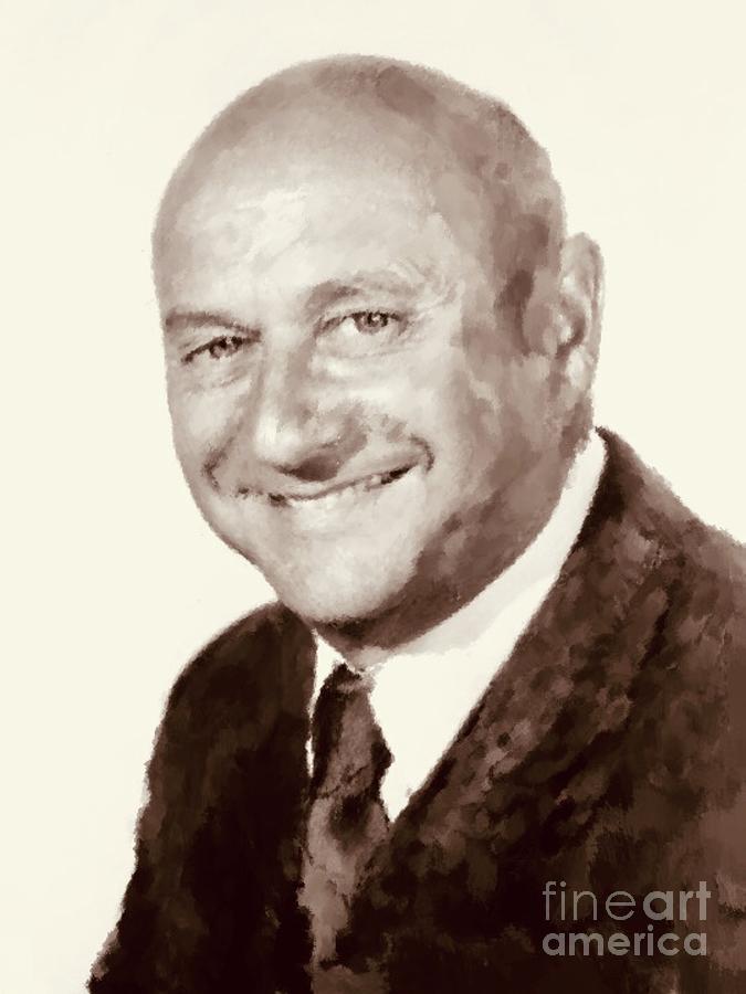 Hollywood Painting - Donald Pleasence, Vintage Actor by Esoterica Art Agency