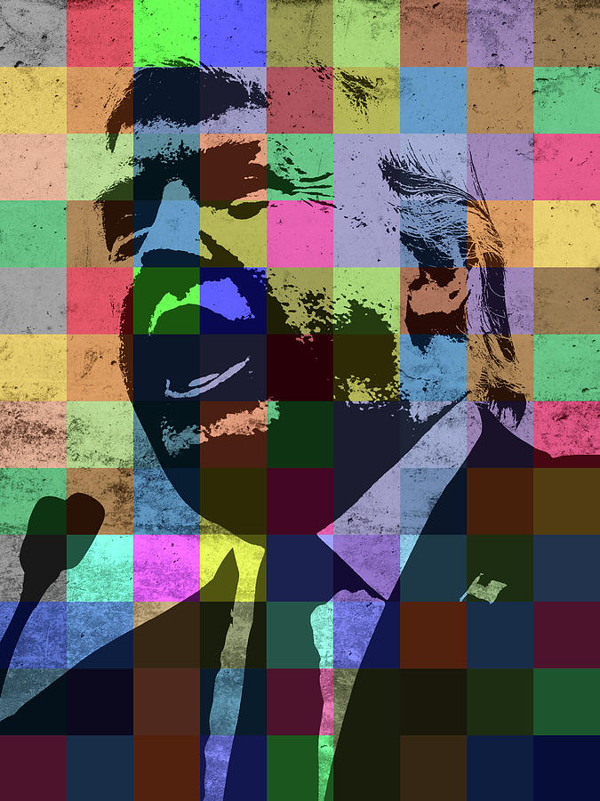 Donald Trump Patchwork Portrait Mixed Media by Design Turnpike