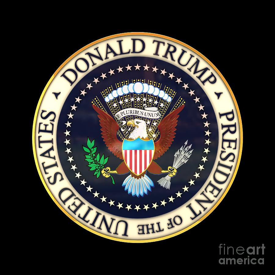 Donald Trump President Seal Digital Art by Vintage Treasure