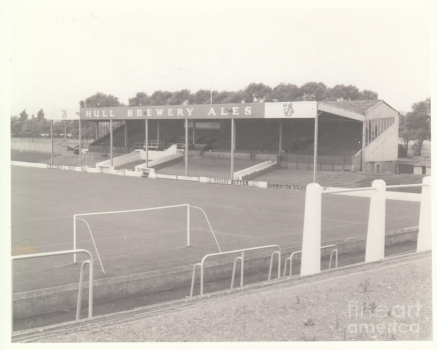 Doncaster Rovers - Belle Vue - Main Stand 1 - BW - August 1969 Photograph by Legendary Football Grounds