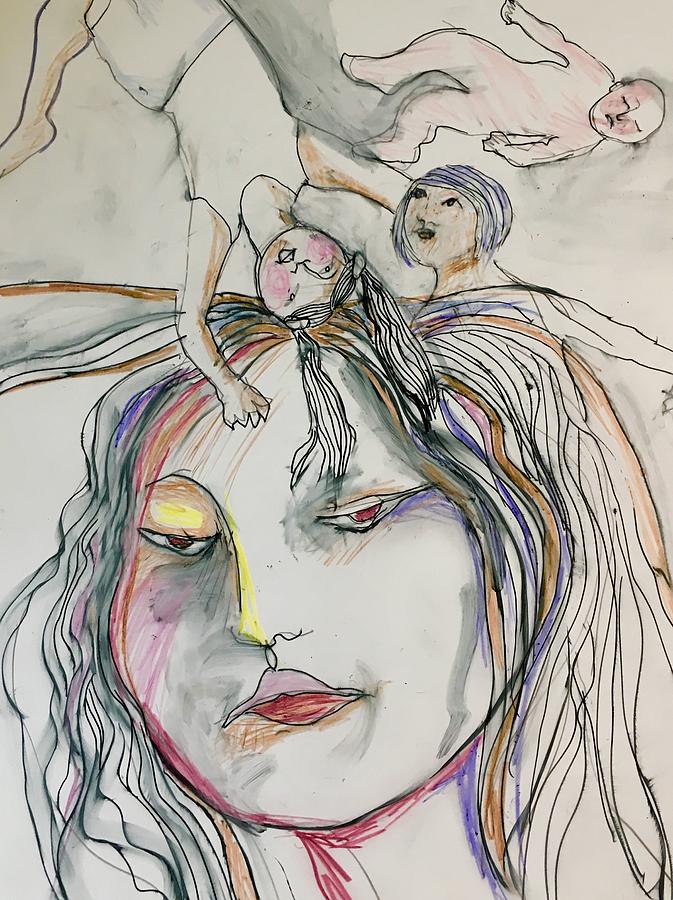 Children Drawing - Donde estan los Ninos? 4  by Rosalinde Reece