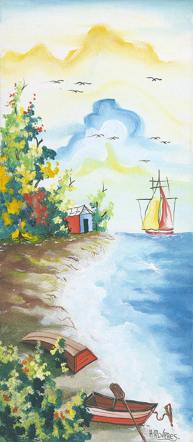 Boat Painting - Done for the Day by Herold Alvares