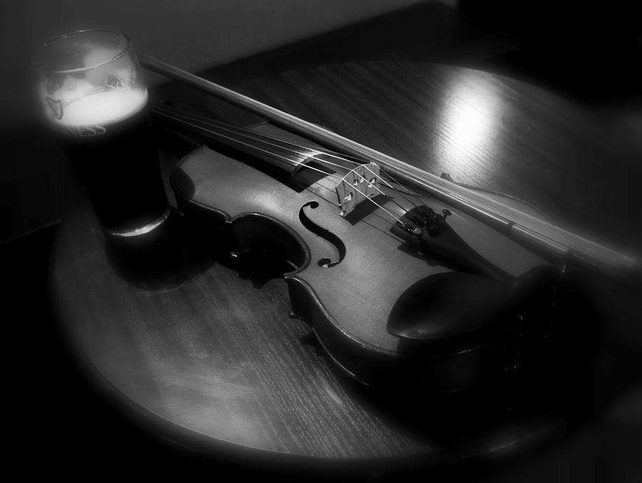 Donegal Fiddle and Guinness Photograph by Lexa Harpell