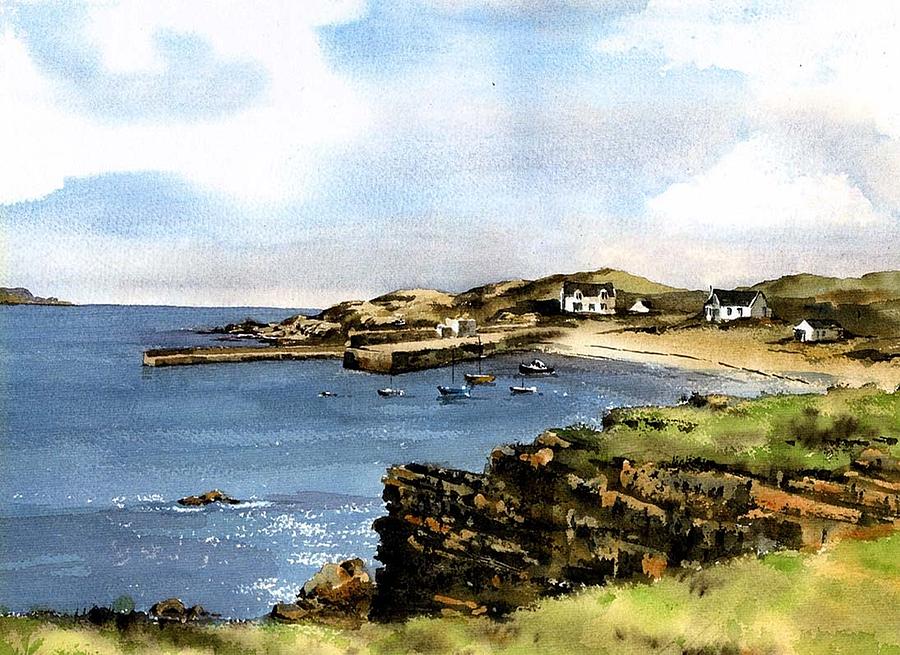 DONEGAL.  Port na Blagh Painting by Val Byrne