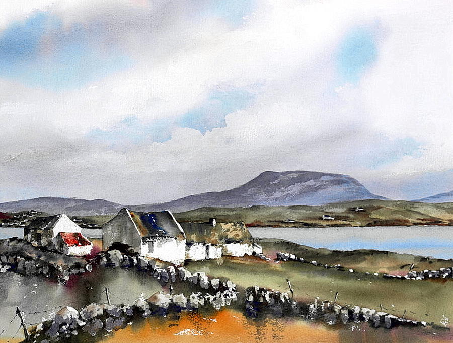 Donegal... Towards Muckish Mountain Painting by Val Byrne