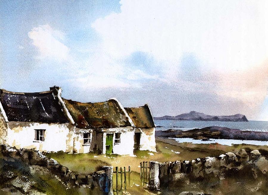 Donegal... Towards Owey Island Painting by Val Byrne
