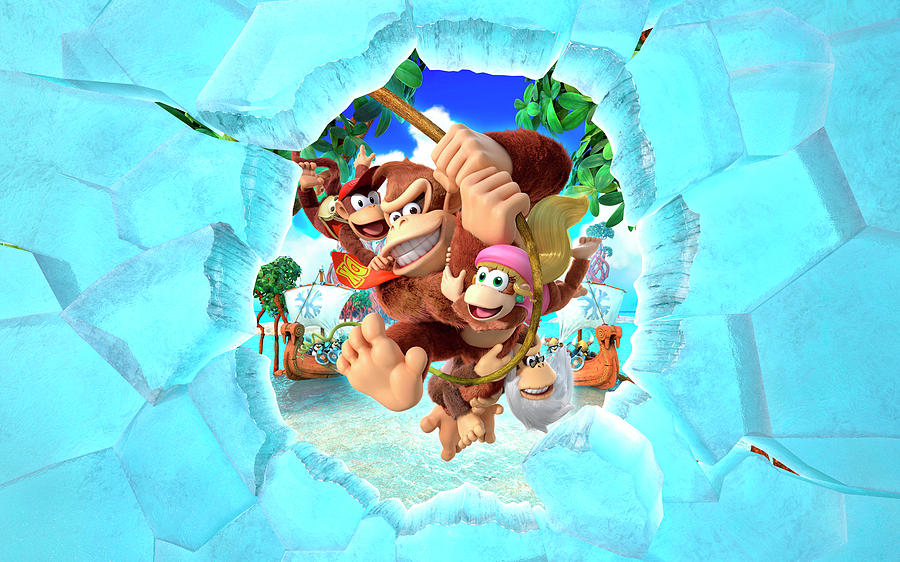 Pattern Digital Art - Donkey Kong Country Tropical Freeze by Super Lovely