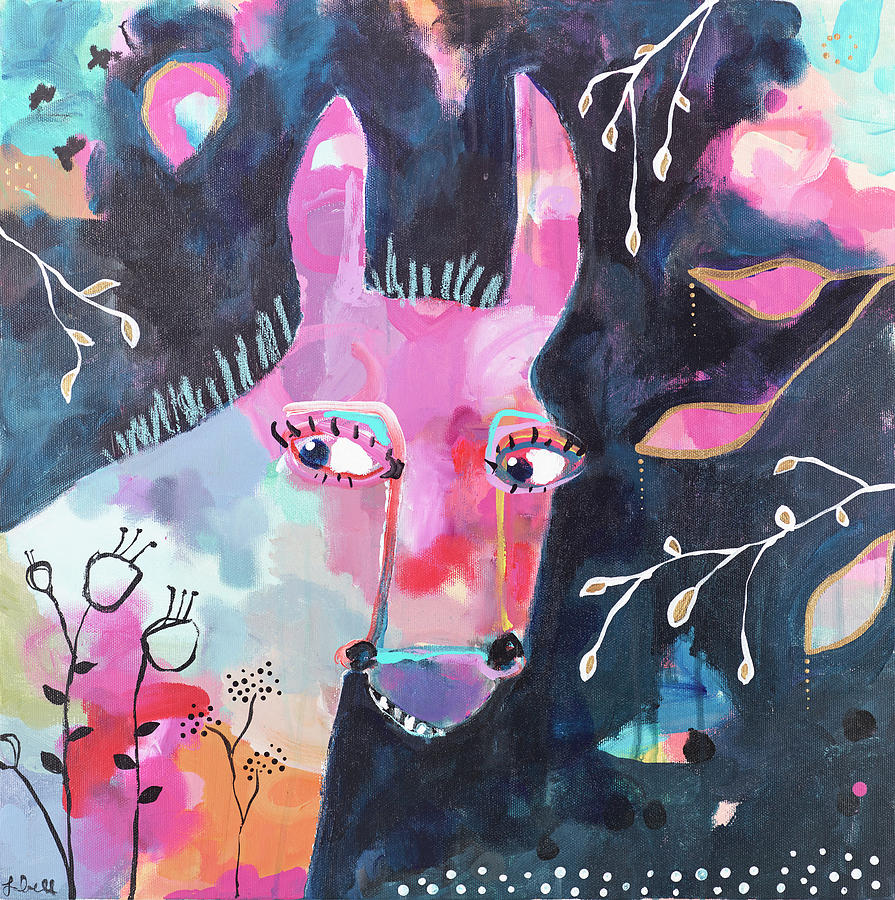 Donkey Painting - Donkey Portrait by Susie Lubell Donkey Painting - Donkey Portrait by Susie Lubell