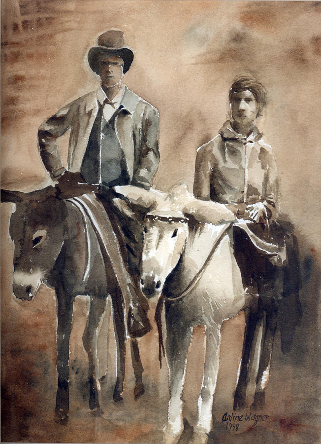 Donkey Ride Painting by Arline Wagner