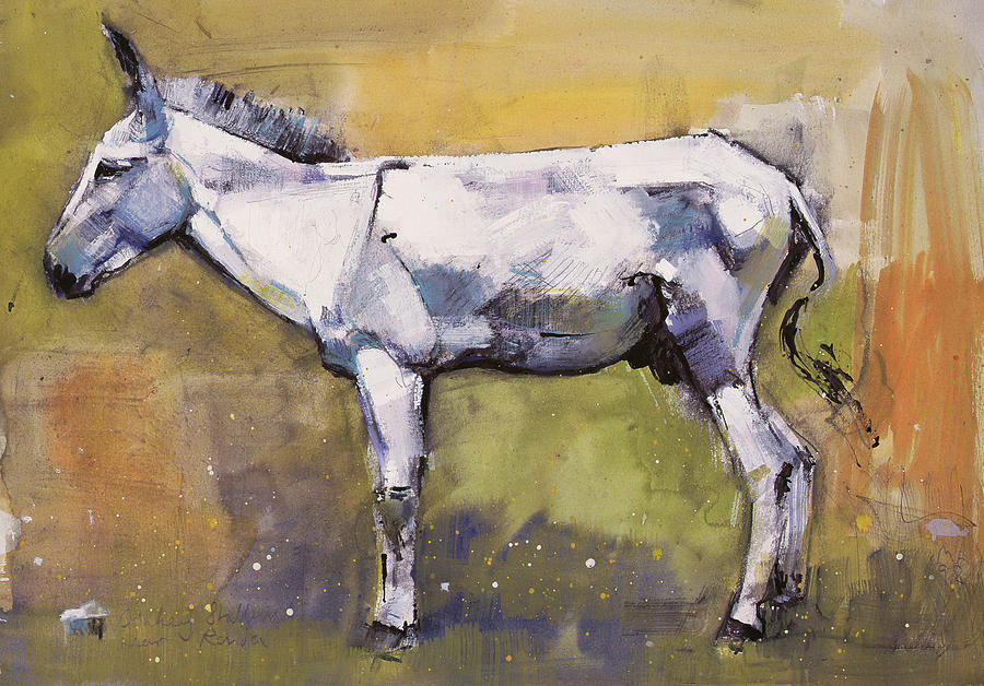 Donkey Painting - Donkey Stallion, Ronda by Mark Adlington