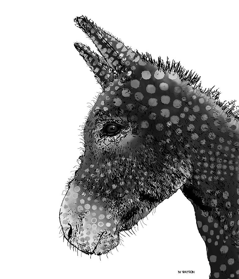 Donkey - with Spots Digital Art by Marlene Watson